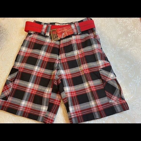 Kids Seven Souls Boys Plaid Fashion Shorts Size 5 - Picture 8 of 9